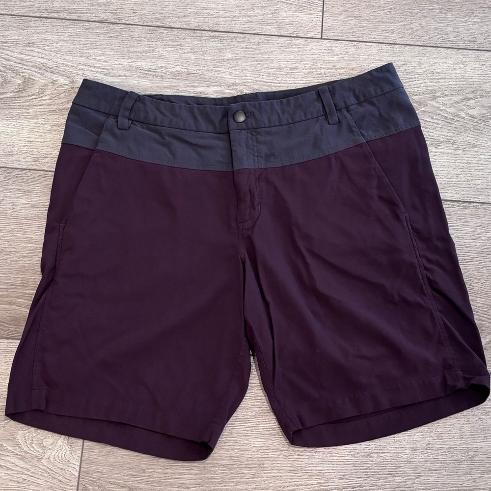Lululemon Commission Shorts Mens 36 Purple‎ Two Tone Golf Casual Performance